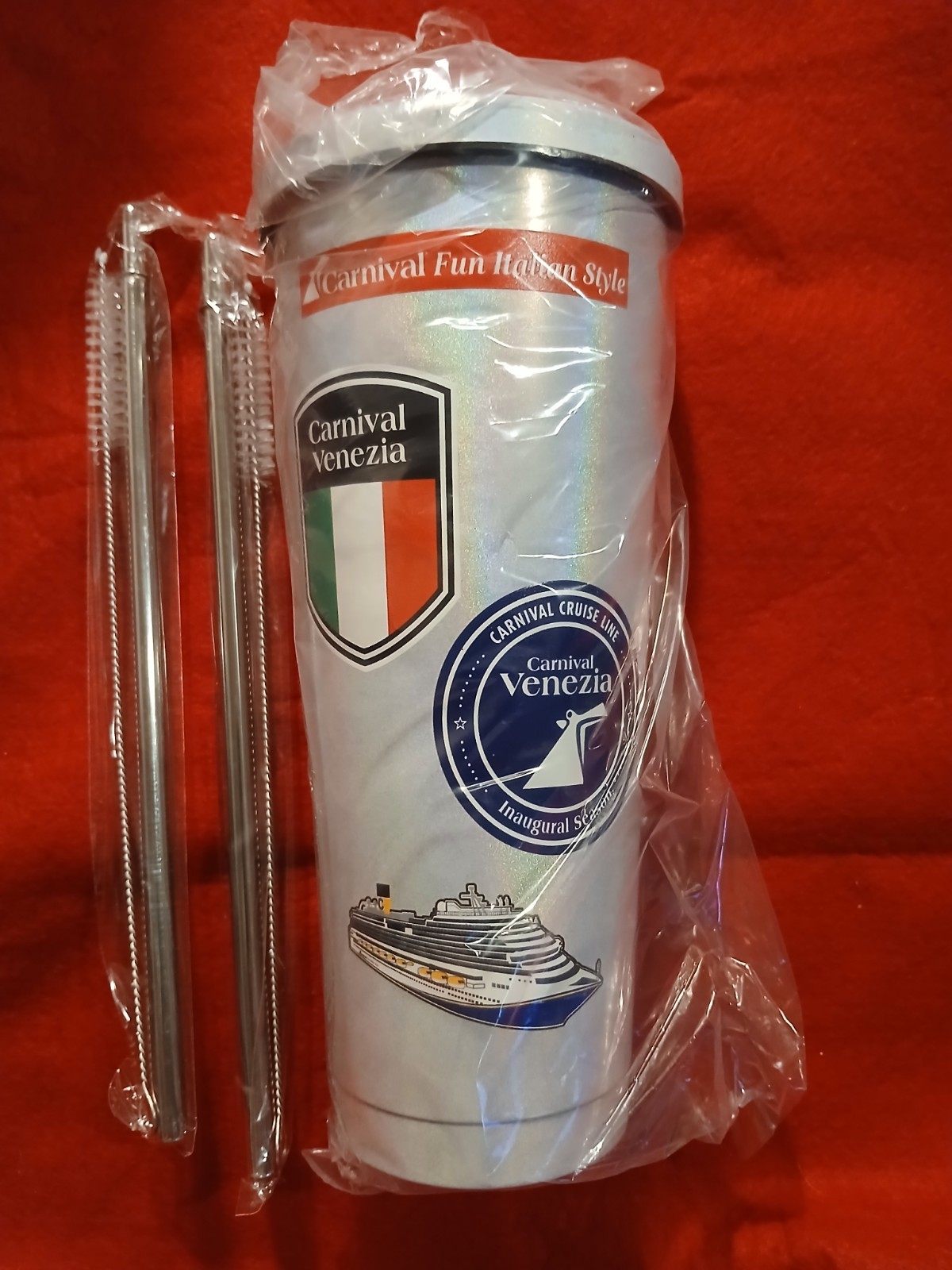 Carnival Cruise Line VENEZIA Ship Inaugural Insulated Tumbler New In Box Carnival Cruise Line VENEZIA Ship Inaugural Insulated Tumbler New In Box