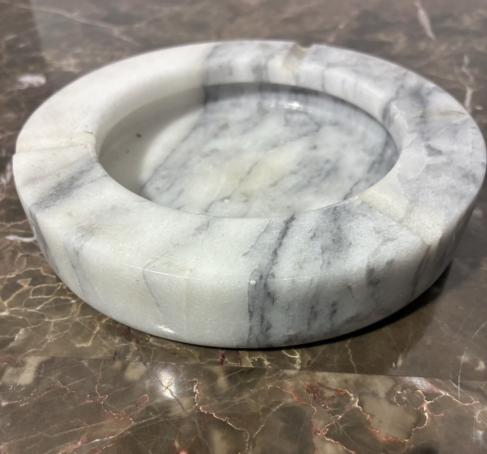 Vintage Italian Marble Ashtray, 1980s