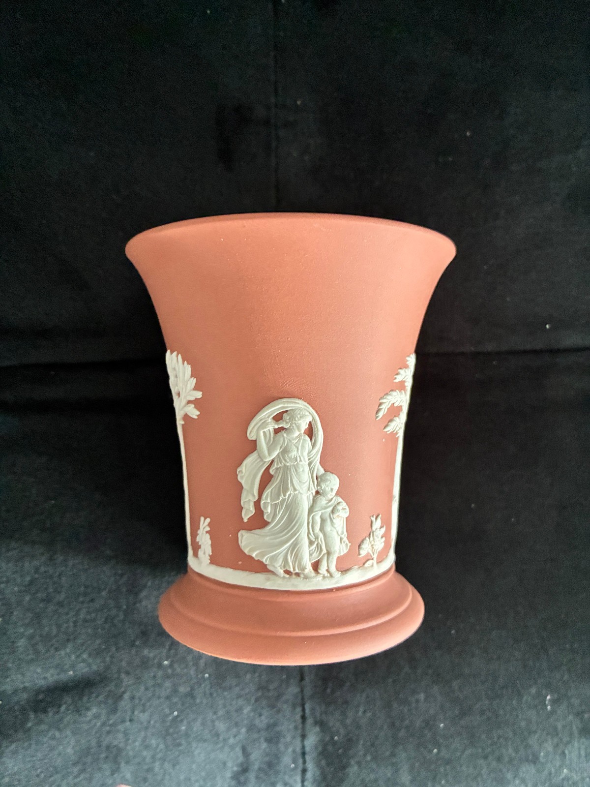 1959 Wedgwood TERRA COTTA Jasperware Vase 3.75 1959 Wedgwood TERRA COTTA Jasperware Vase 3.75