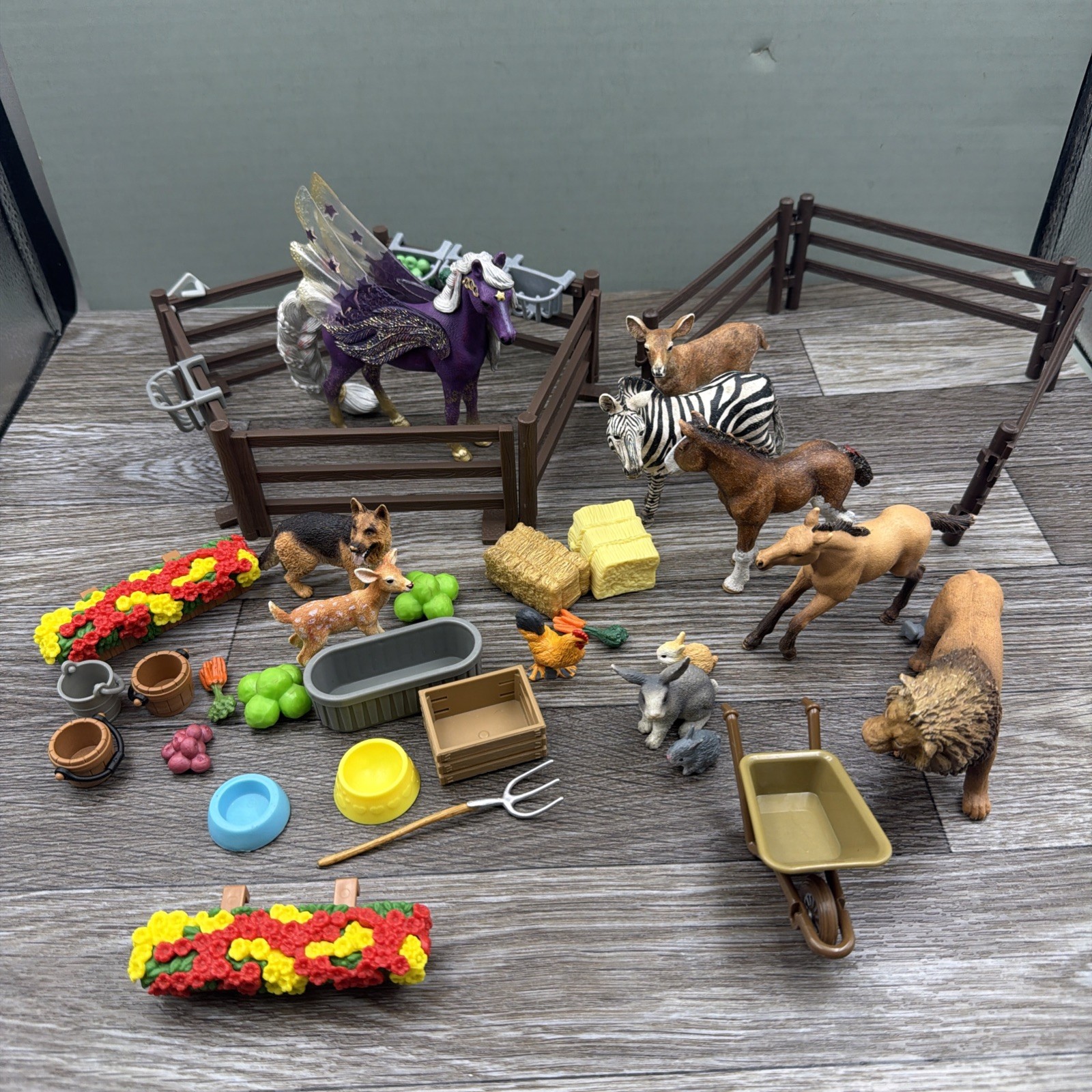 Lot of Schleich Animals And Accessories