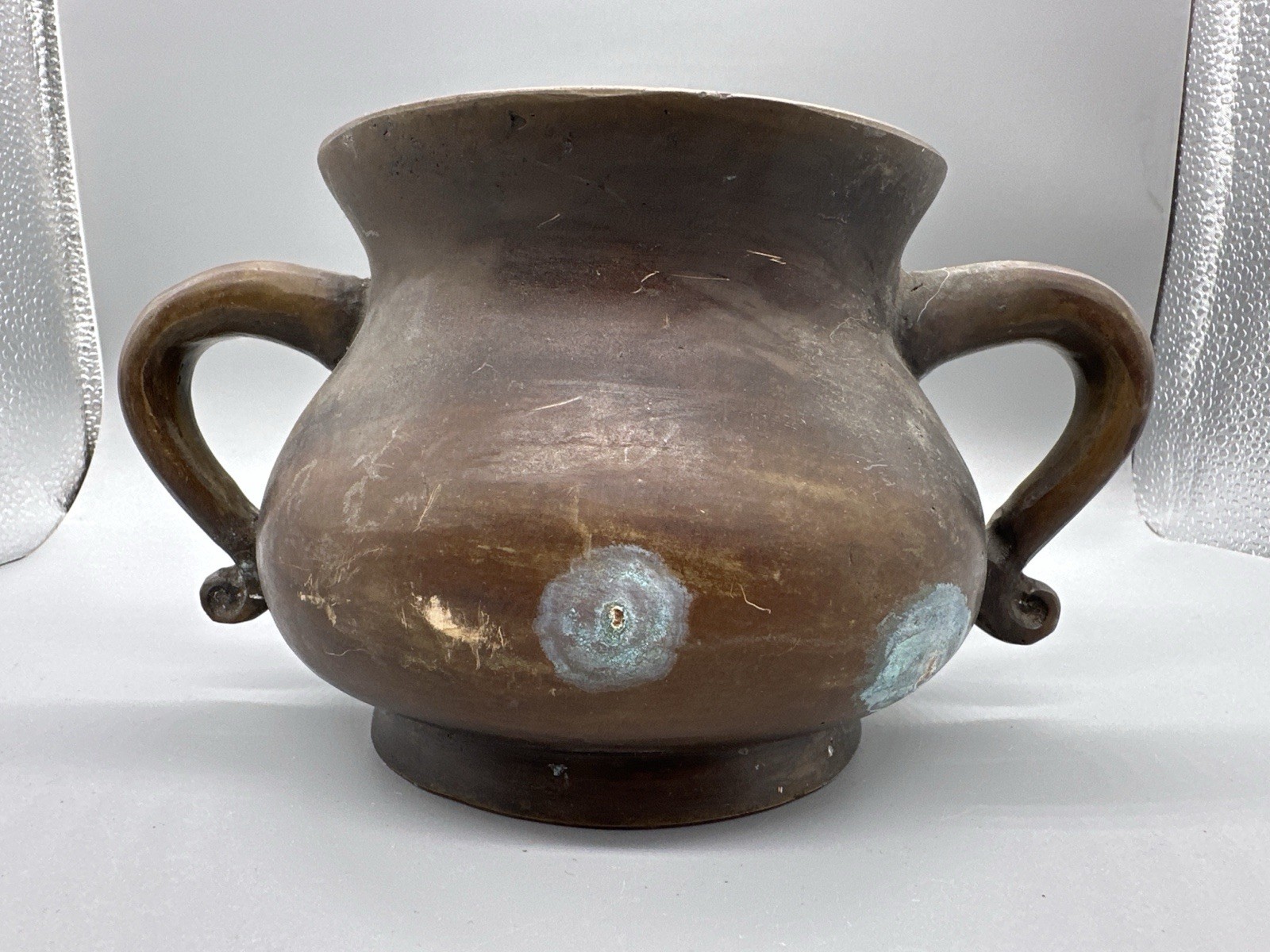 Vintage Chinese Bronze Censer with Double Handles, “Yongmao” Mark