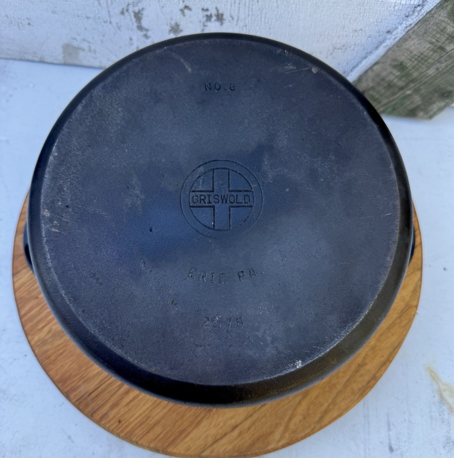 Vintage Griswold No.8 Cast Iron Tite-Top Dutch Oven No Lid Small Logo #2578