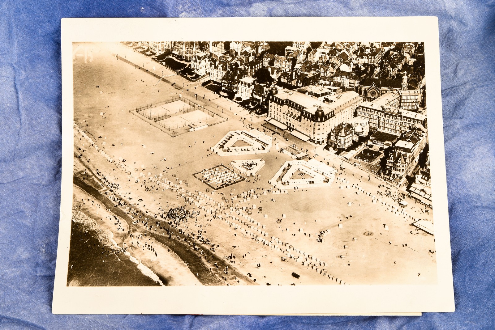Deauville France Beach Resort Aerial 10¼x8 1927 Underwood & Underwood Photo V31