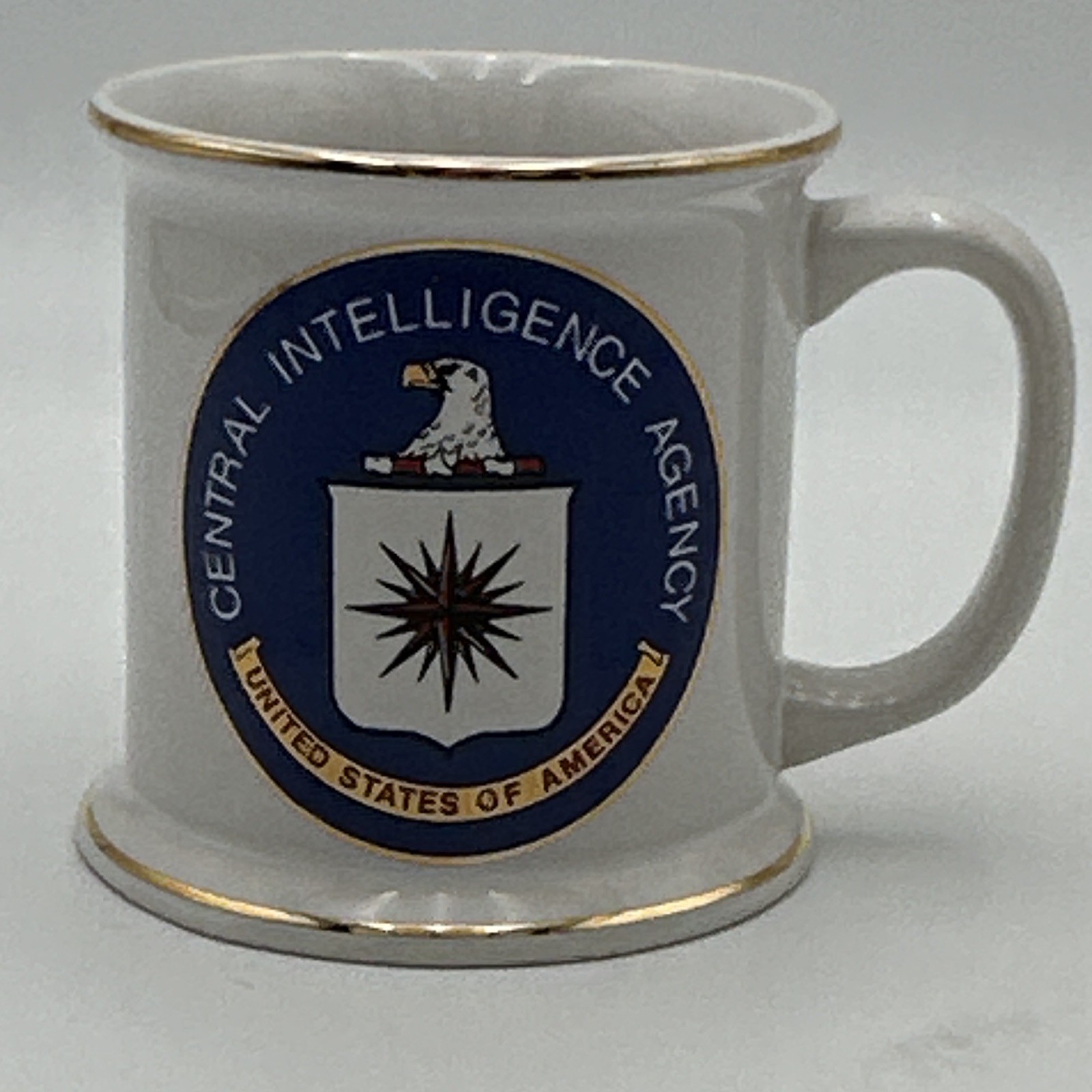 VTG Official CIA Seal Coffee Mug , central intelligence agency white ceramic  VTG Official CIA Seal Coffee Mug , central intelligence agency white ceramic 