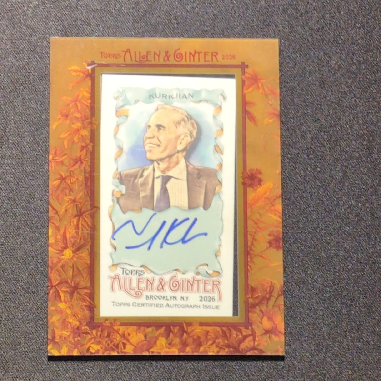 Topps 2026 Allen & Ginter The World\'s Champions #MA-TK Tim Kurkjian Auto Insert