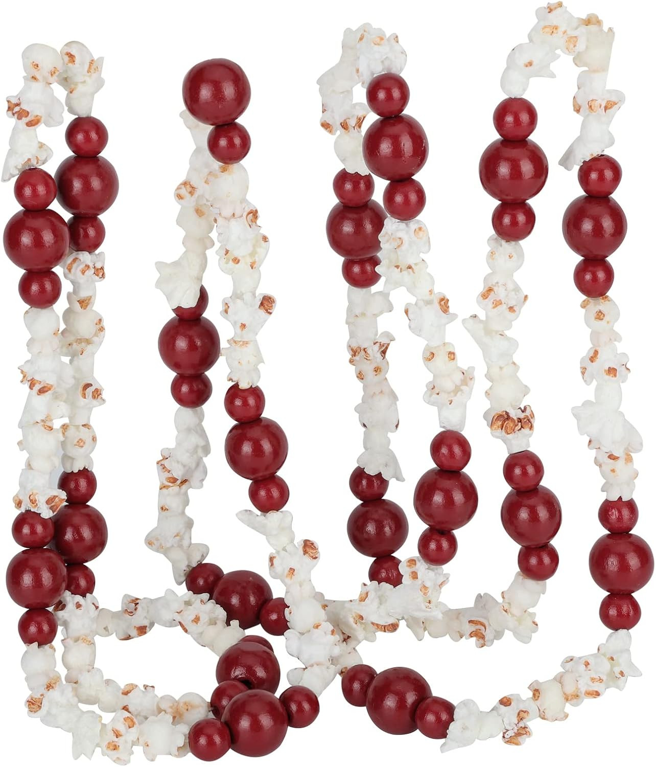 9 Feet Christmas Tree Garland Artificial Popcorn Garlands Christmas Bead Garland
