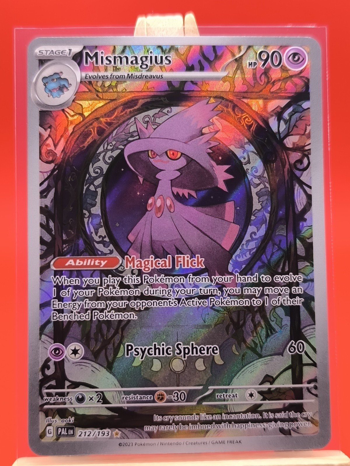 Mismagius 212/193 Paldea Evolved Illustration Full Art Holo Pokemon Card * New * Mismagius 212/193 Paldea Evolved Illustration Full Art Holo Pokemon Card * New *