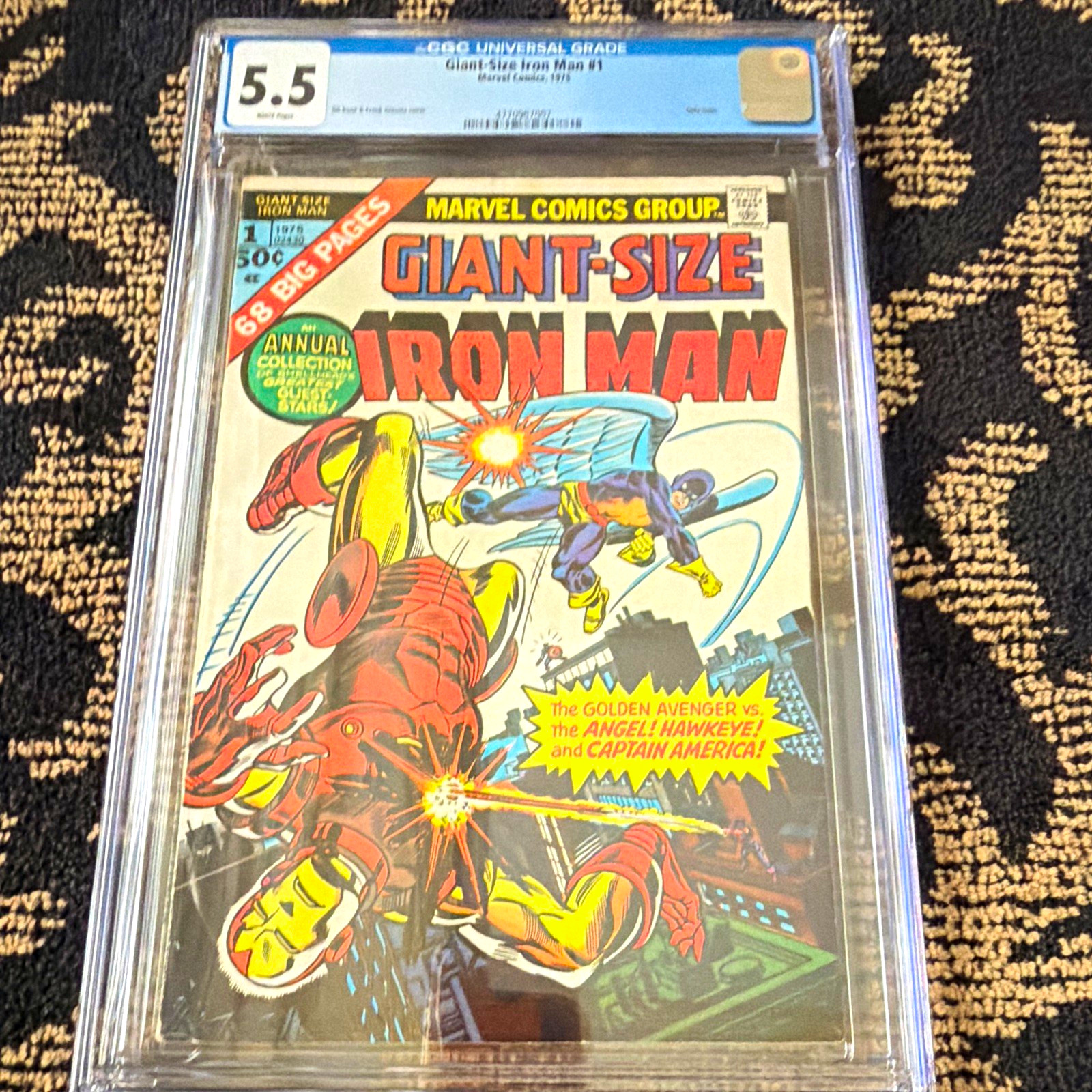 Giant-Size Iron Man #1 CGC 5.5 (1975) Marvel Captain America Hawkeye 0878037006 Giant-Size Iron Man #1 CGC 5.5 (1975) Marvel Captain America Hawkeye 0878037006