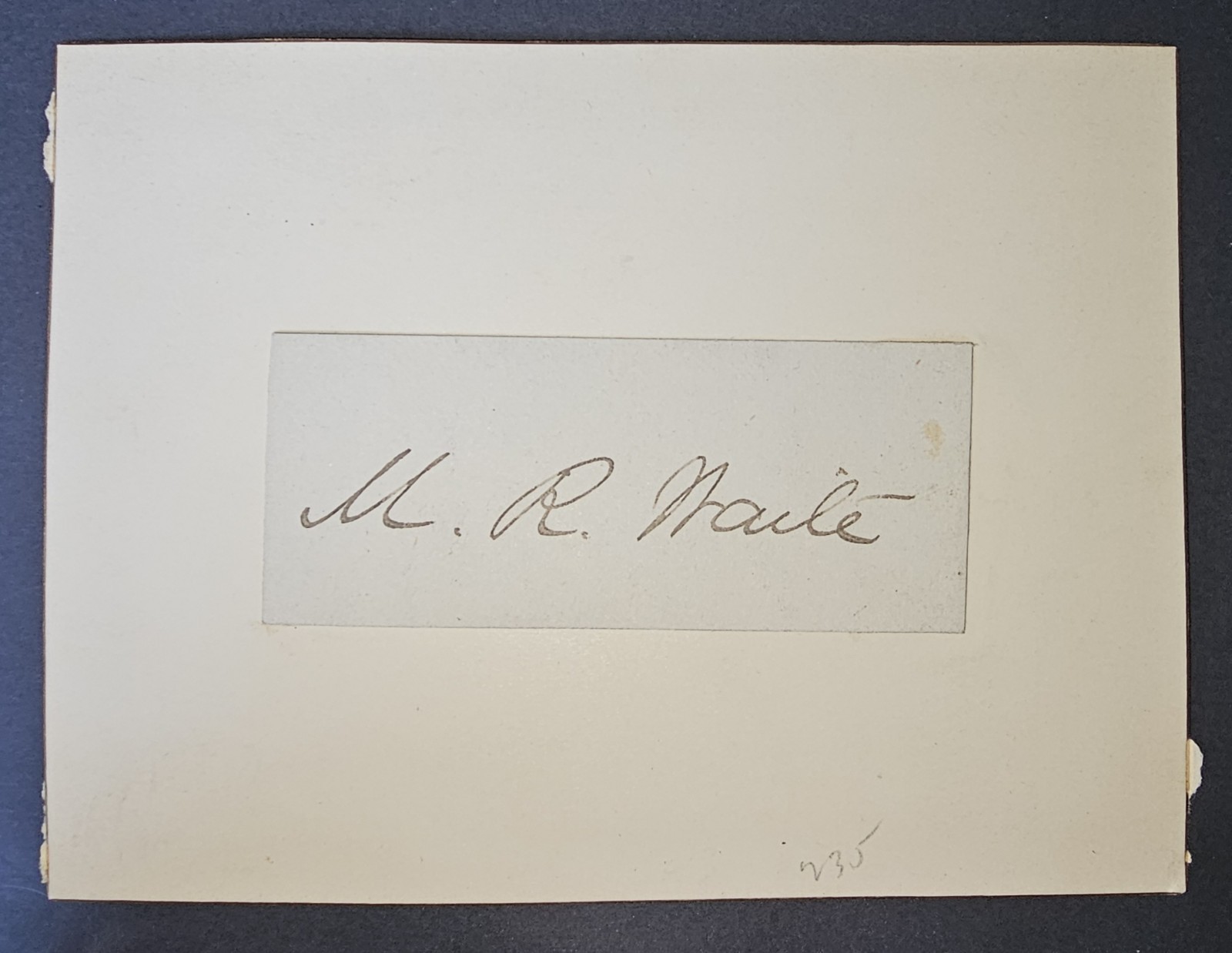M.R. Waite, Autograph Signature Cut, Chief Justice of the Supreme Court 1874-88