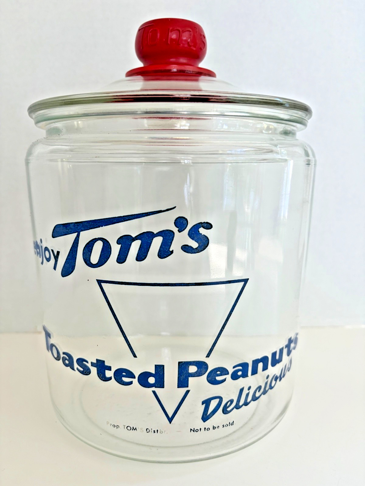 Vintage Tom's Toasted Peanut Jar 10 Vintage Tom's Toasted Peanut Jar 10