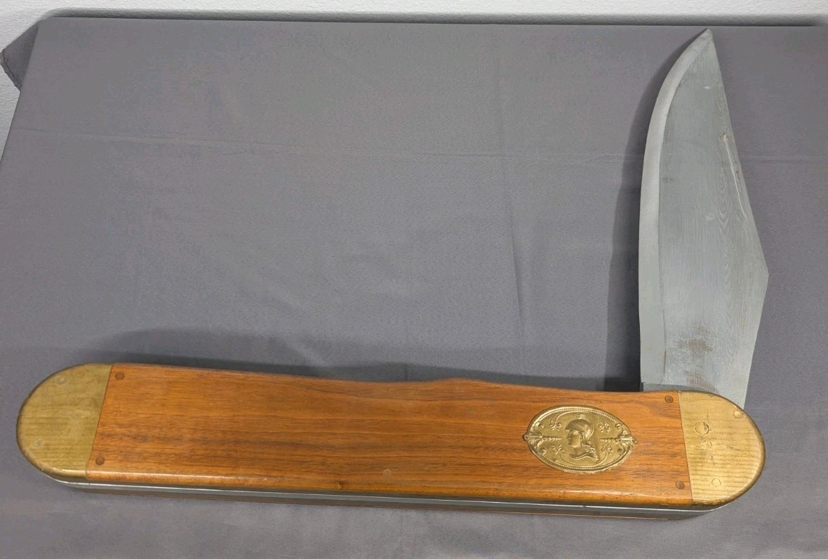 Vintage Custom-made Folk Art Oversized Wooden Pocket Knife 30 Inch  Display Sign
