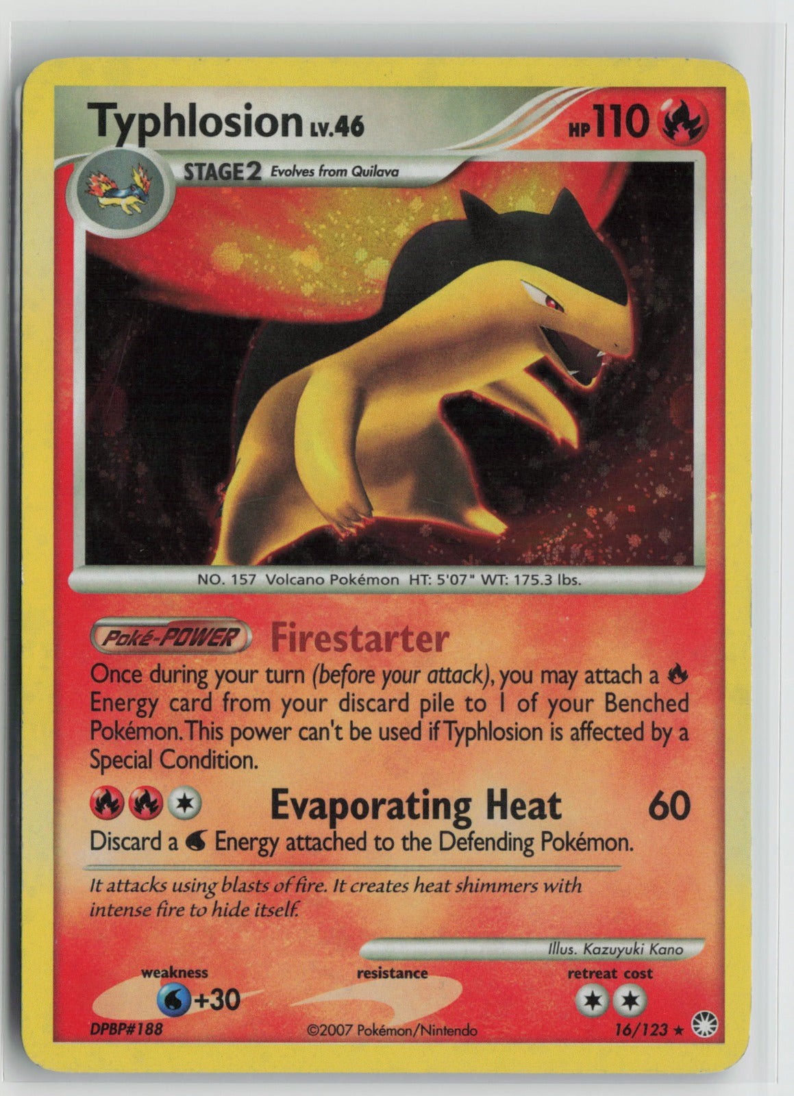 Typhlosion Holo Rare MT 16/123 MP