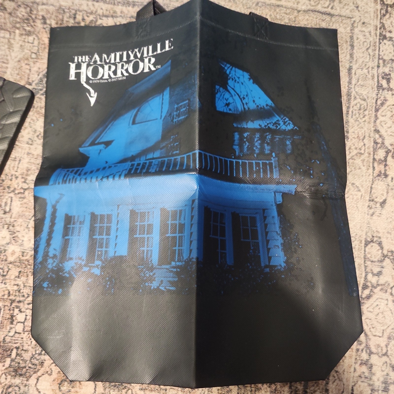 2 Amityville Horror 2017 MGM Reusable Tote Bag Black Blue 14X16