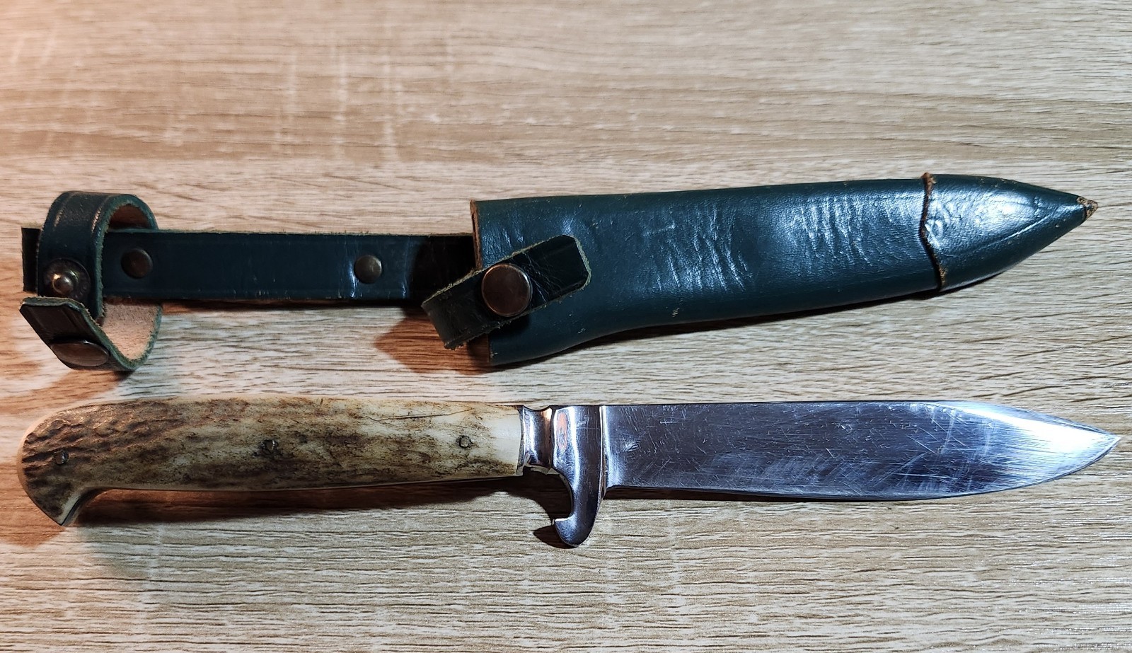 Vintage German Germany Hunting Stag Knife w/ Sheath Rostfrei Vintage German Germany Hunting Stag Knife w/ Sheath Rostfrei