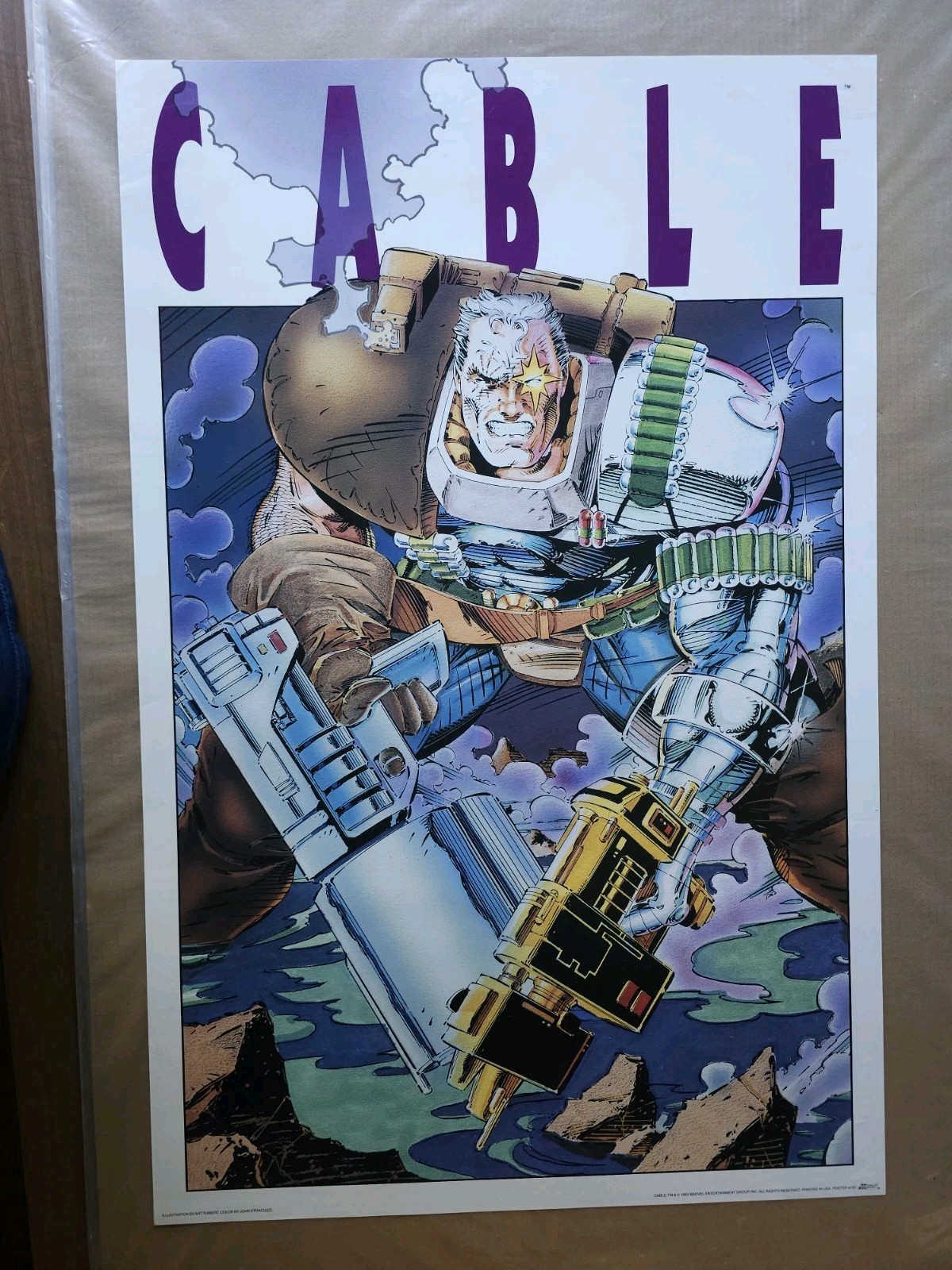 Cable Vintage Poster 1993 Thibert Art #137 Marvel Comics 22x34 S5