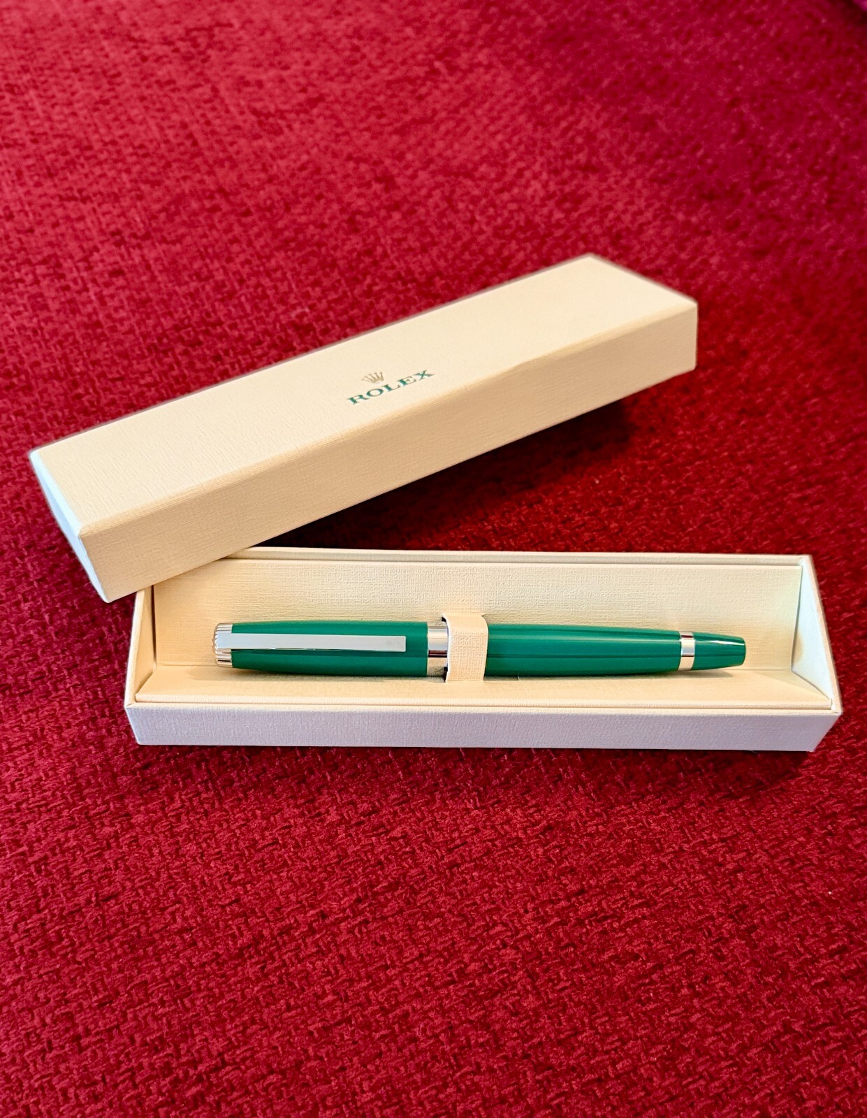 Rolex Emerald Green Rollerball Pen Refillable New Boxed Promotional Gift