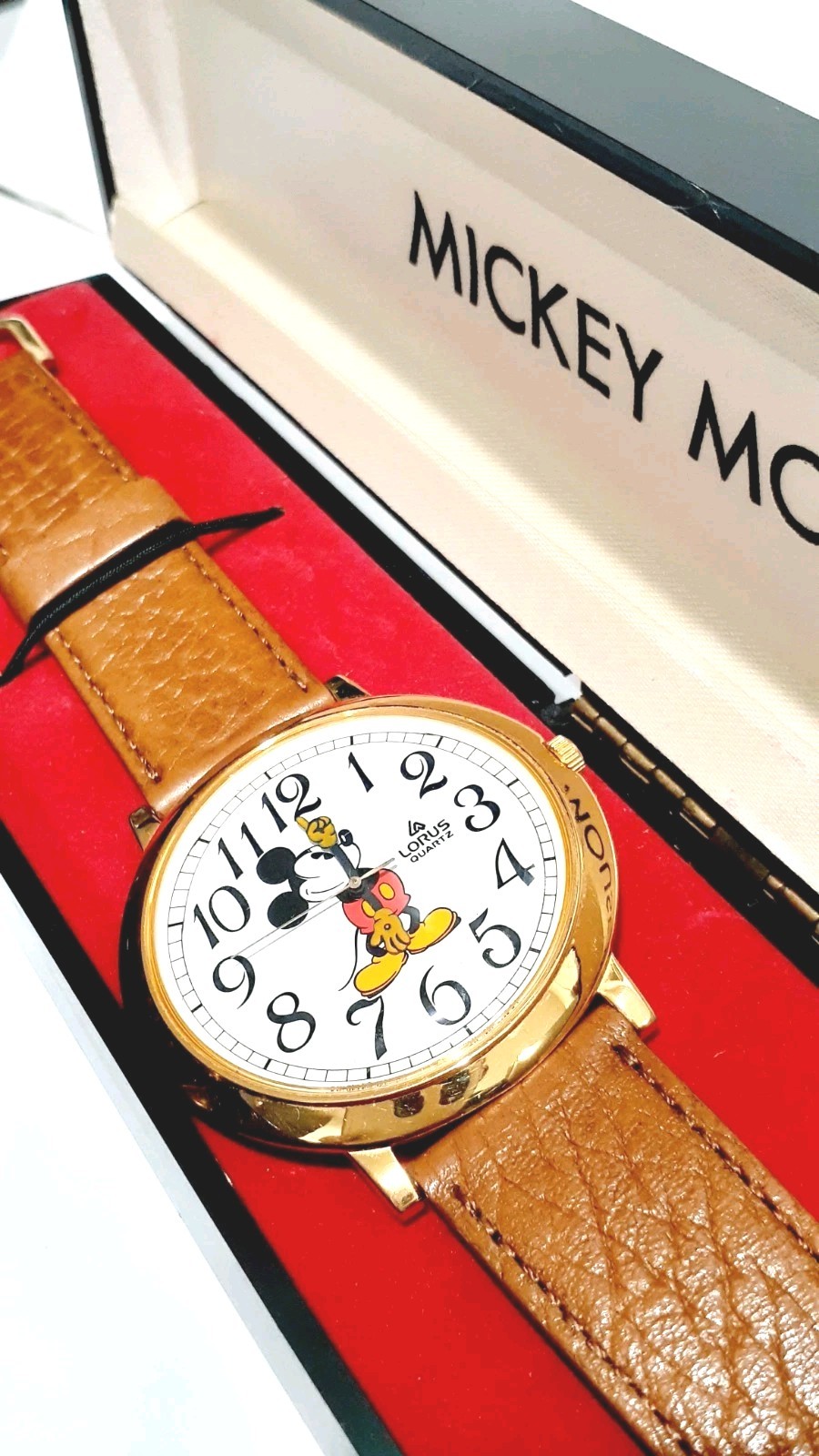 Vintage Lorus Disney's Mickey Mouse Electric Watch Needs Battery Rare 