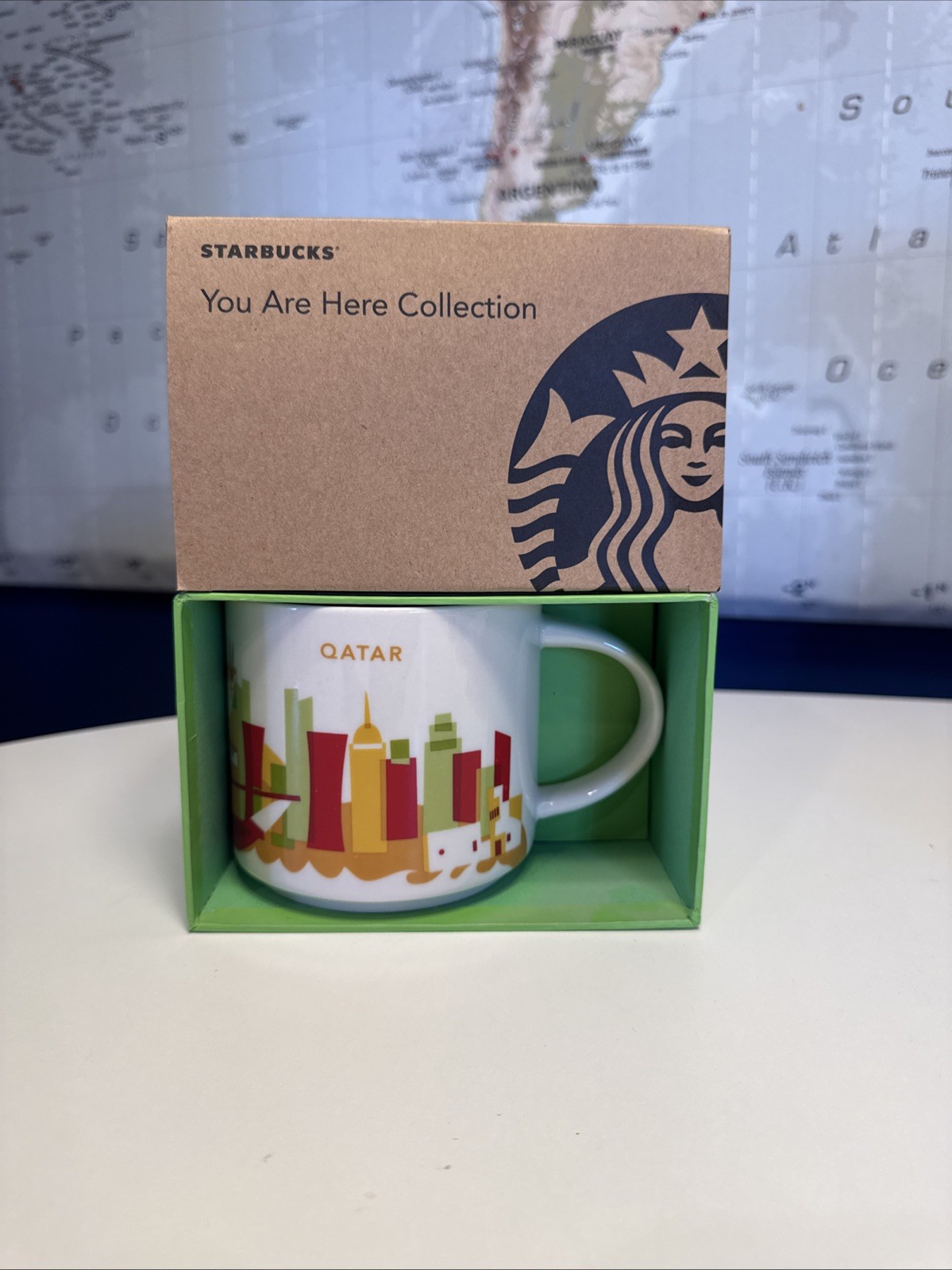 Starbucks Qatar You Are Here YAH 14 oz Coffee Mug Middle East w/ Original Box