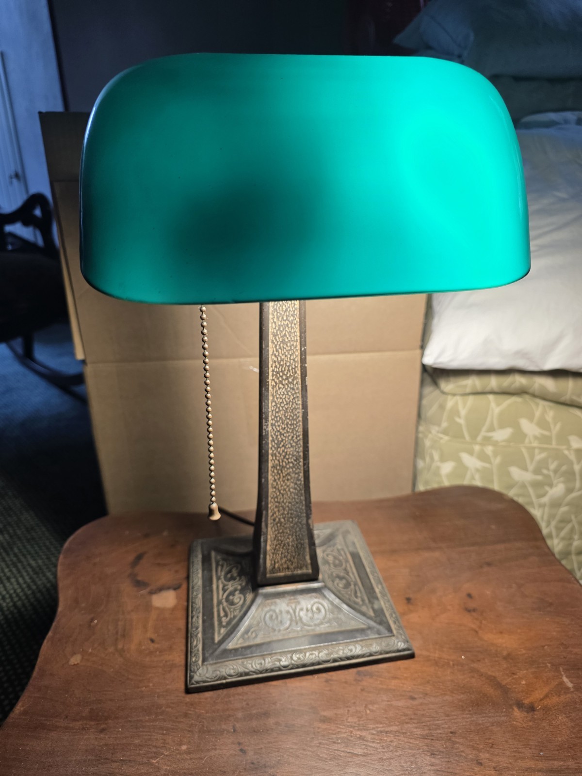 Antique Emeralite  Emeralite Daylite Bankers Desk Lamp  Beautiful Heavy 