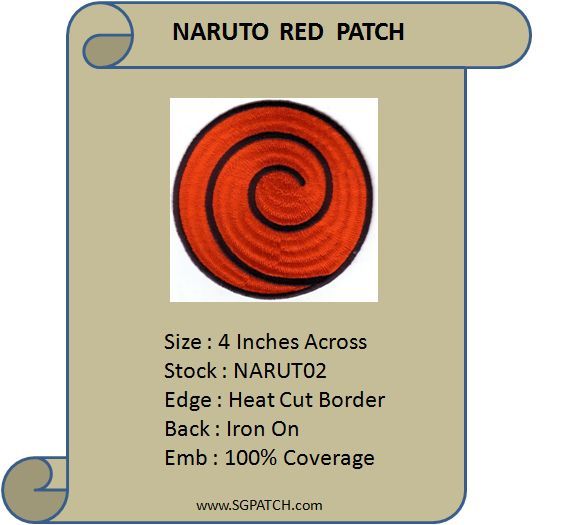 NARUTO RED SPIRAL PATCH - NARUTO2 NARUTO RED SPIRAL PATCH - NARUTO2