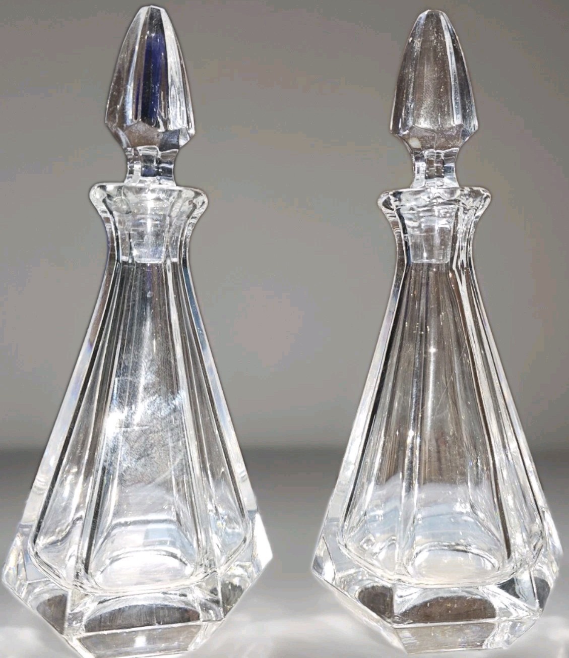 Vintage Bleikristall Decanters With Stoppers For Liquor Or Perfume Vintage Bleikristall Decanters With Stoppers For Liquor Or Perfume
