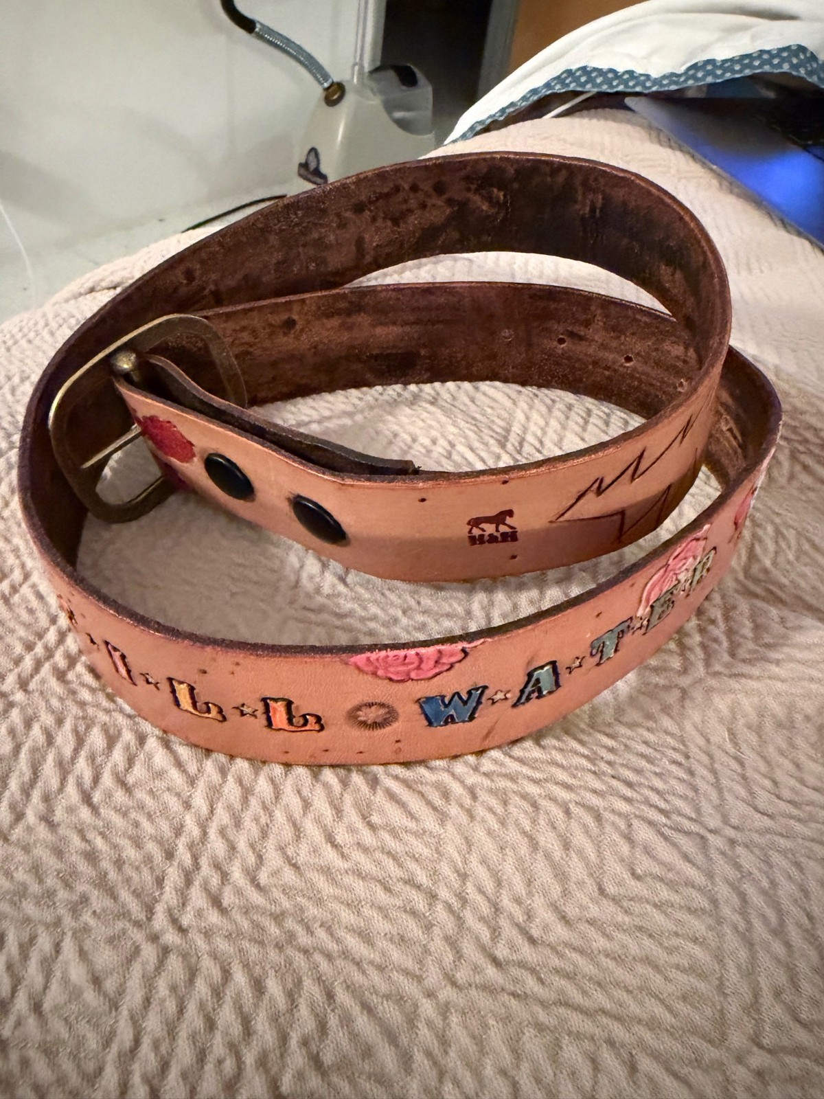 H&H Grateful Dead Handtooled Leather Belt 