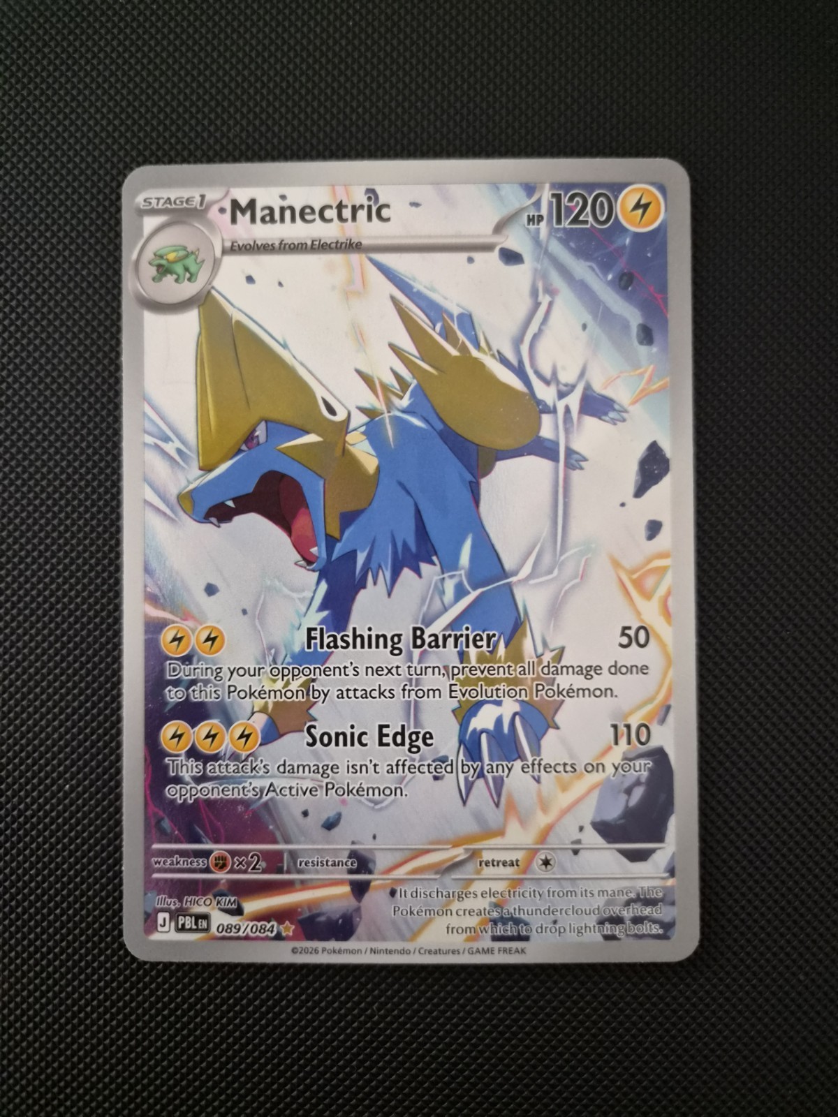 Pokémon Manectric 089/084 Pitch Black Illustration Rare English