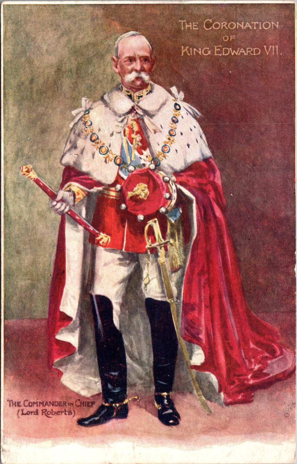 Vintage Artist Postcard Lord Roberts at King Edward VII Coronation R Tuck 1902 Vintage Artist Postcard Lord Roberts at King Edward VII Coronation R Tuck 1902