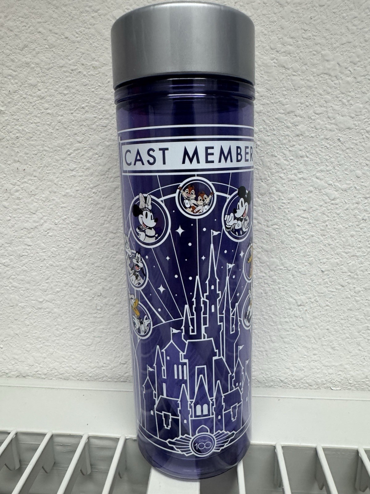 New Disney 100 Years of Wonder Cast Member Exclusive Water Bottle - Purple New Disney 100 Years of Wonder Cast Member Exclusive Water Bottle - Purple