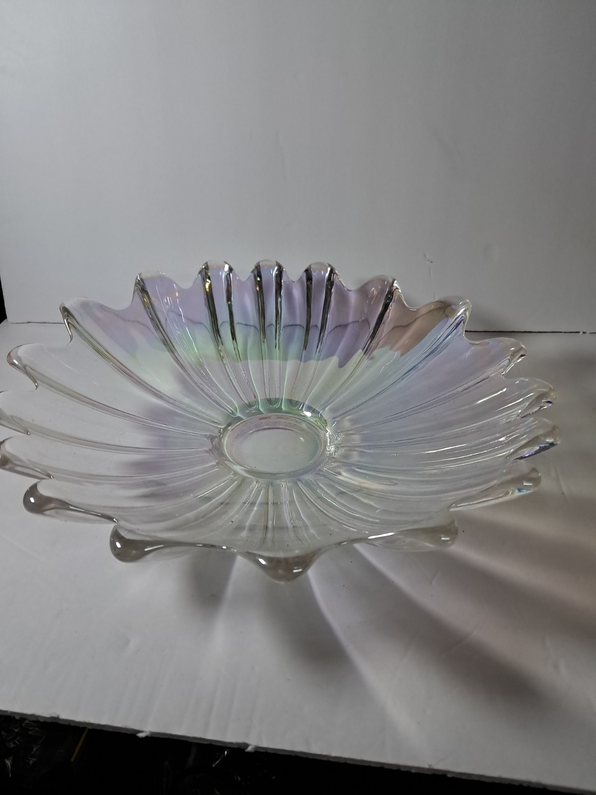 Vintage Federal Celestial Carnival Iridescent Glass Dish Bowl