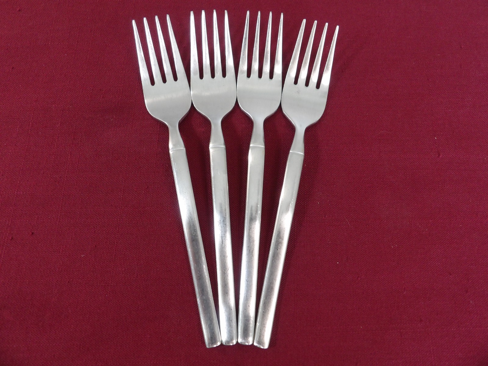 Set Of 4 Salad Forks JA Henckels OPUS SATIN 18/10 Stainless Steel Flatware 7\