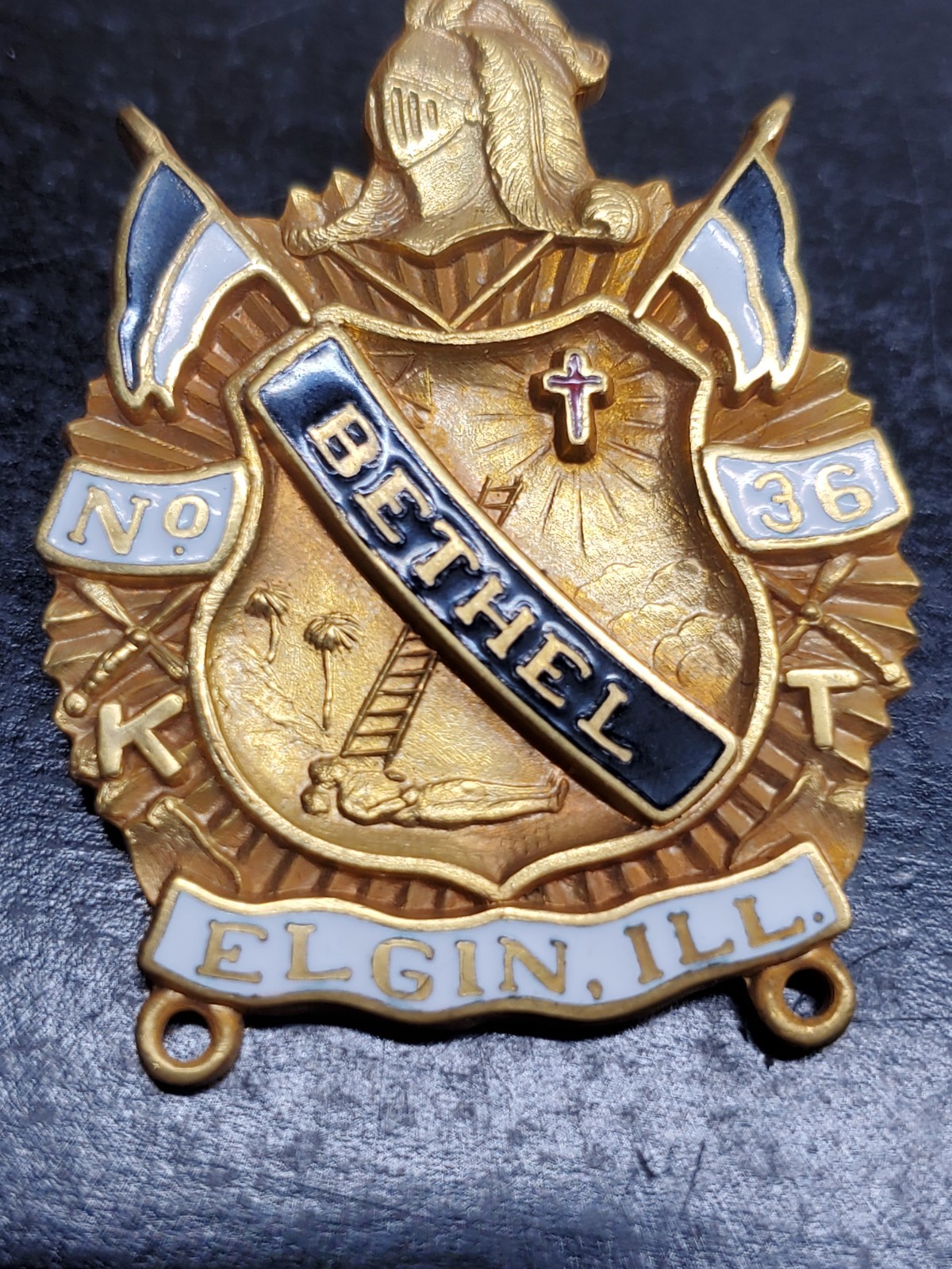Vintage Bethel Daughter\'s of Liberty Number 36 Elgin Illinois Chapter Pin