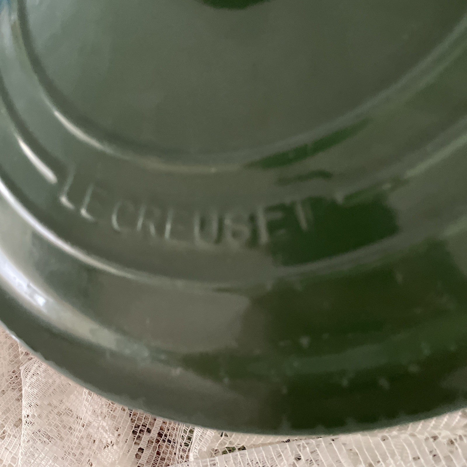 Le Creuset VTG Dutch Oven 28 7.25 Qt Cast Iron Dark Green French Le Creuset VTG Dutch Oven 28 7.25 Qt Cast Iron Dark Green French