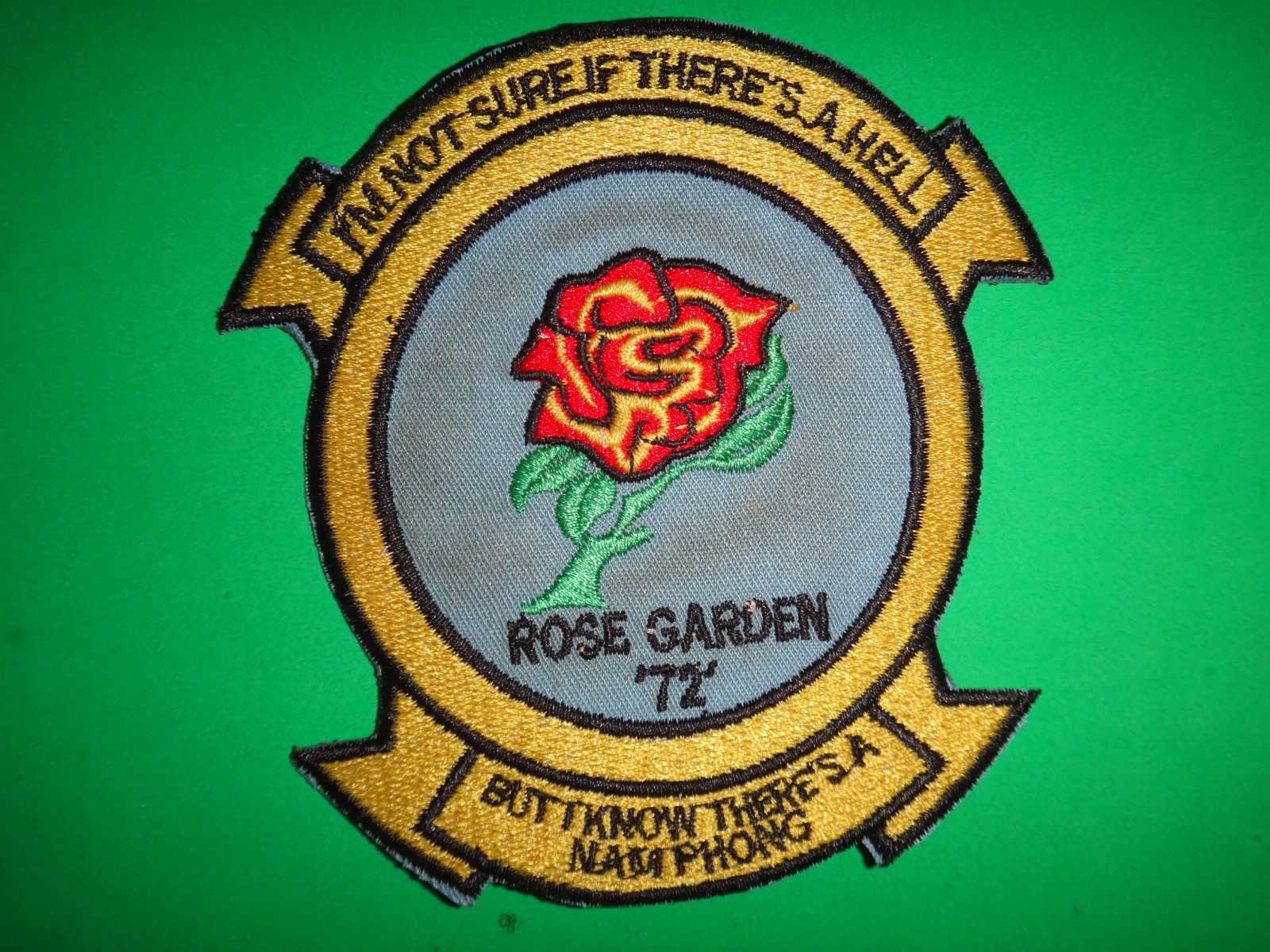 ROSE GARDEN 1972 In Thailand Patch from Vietnam War Era ROSE GARDEN 1972 In Thailand Patch from Vietnam War Era