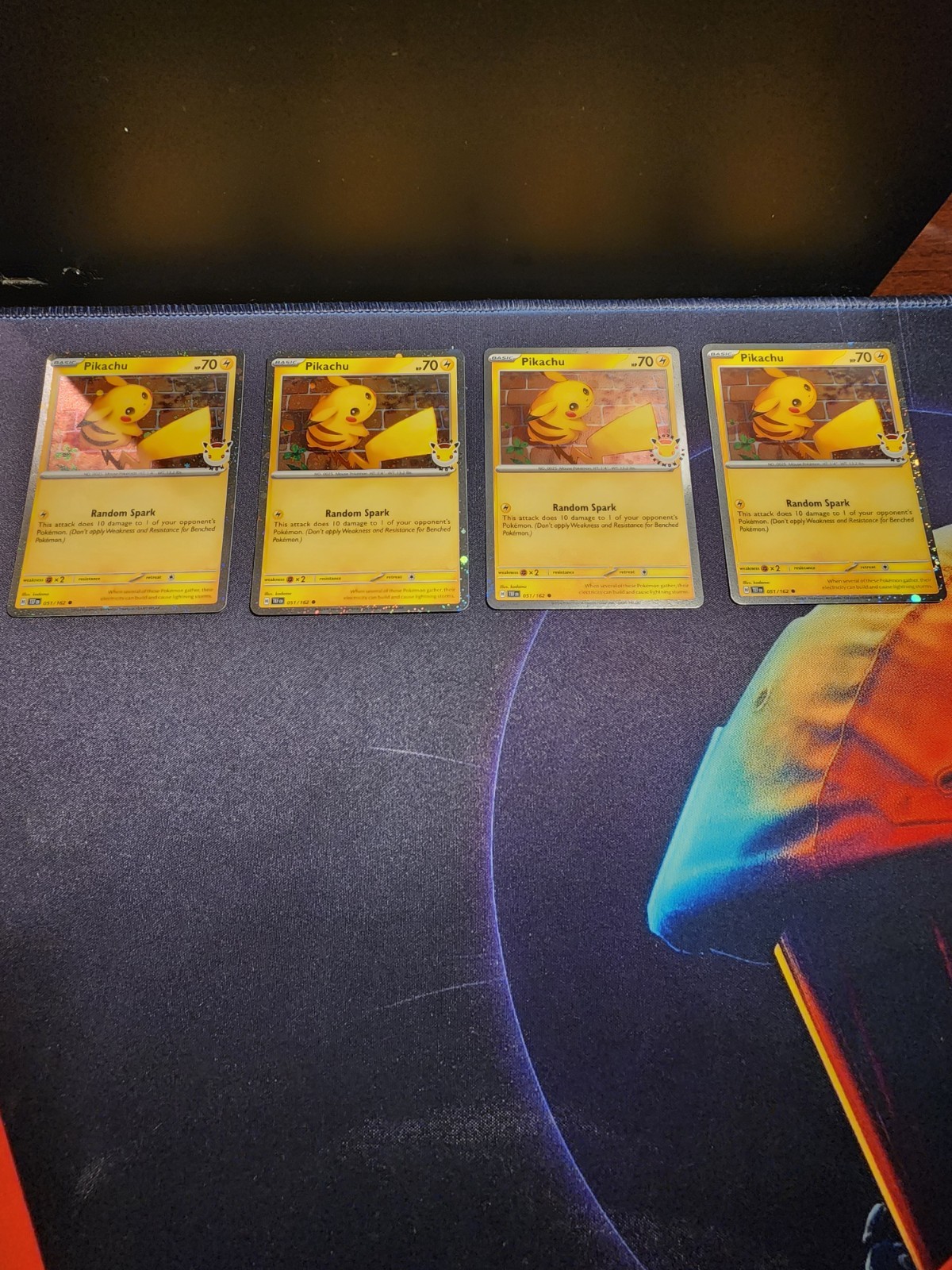 PIKACHU (POKEMON DAY 2026) 051/162 HOLO POKEMON  NM/M Lot of 4
