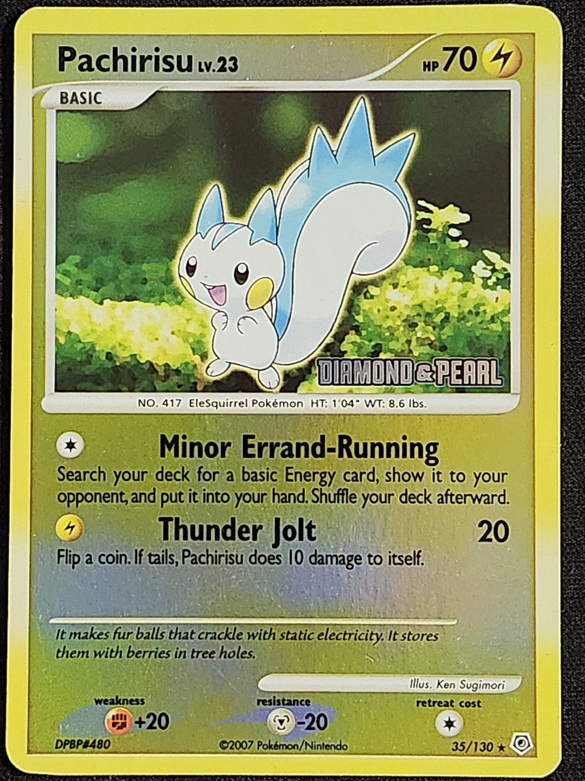 Pokemon Pachirisu 45/130 Reverse Holo (LP) Burger King Promo BKP
