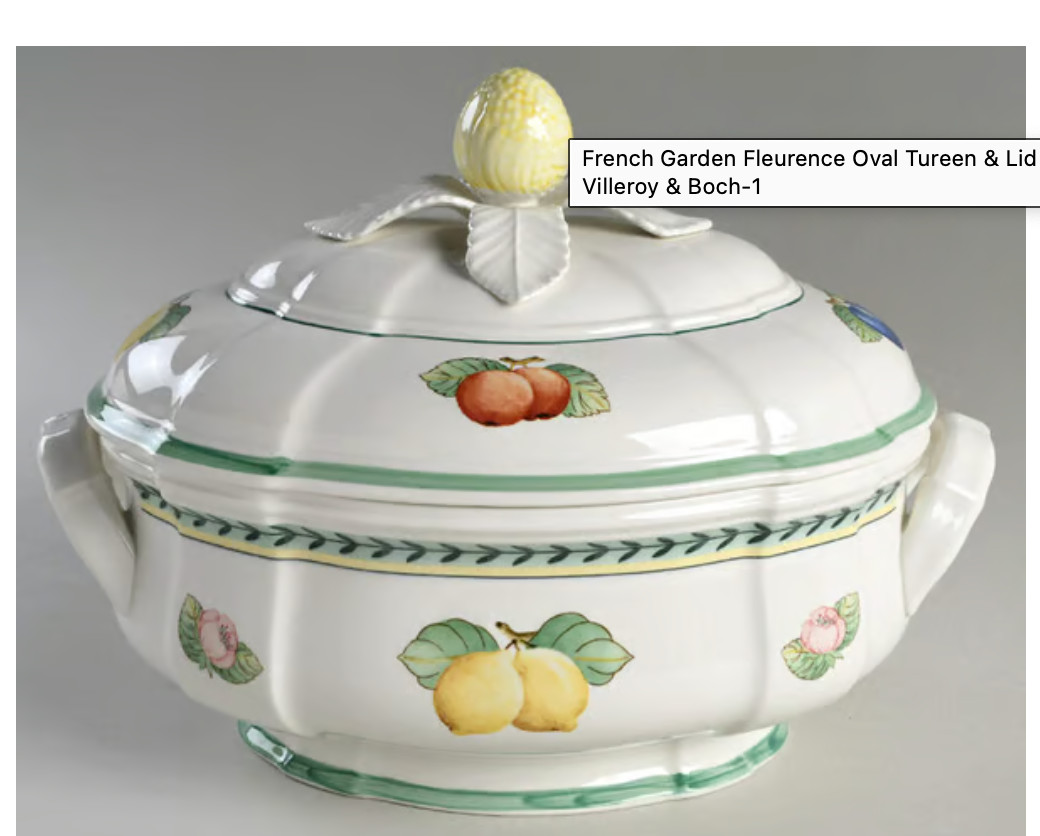villeroy boch french garden tureen/ soup & lid villeroy boch french garden tureen/ soup & lid