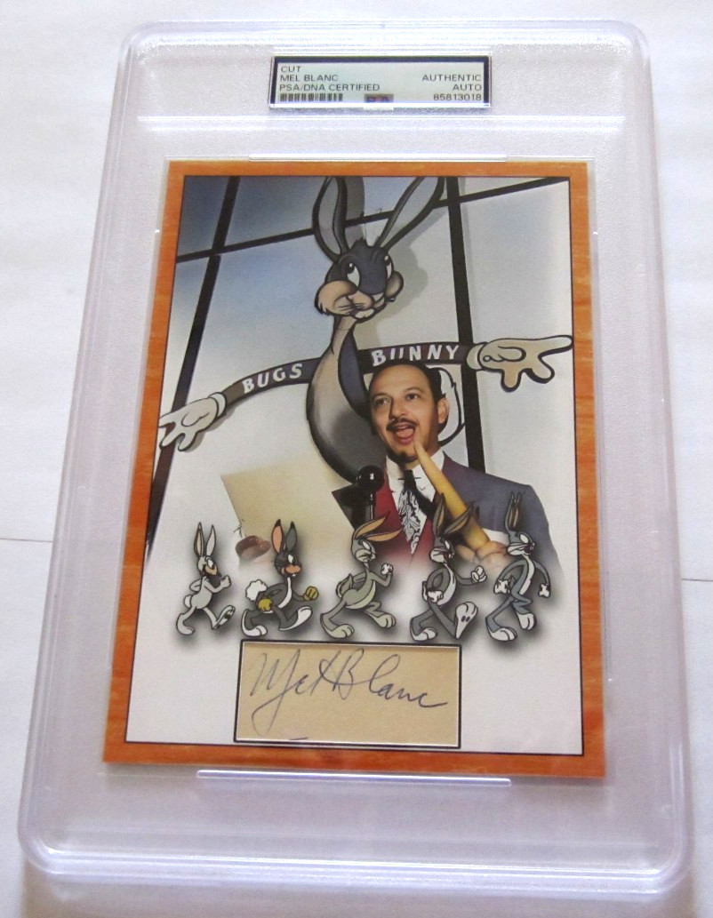 Mel Blanc voice actor Bugs Bunny signed autographed PSA custom 5x7 Daffy Duck