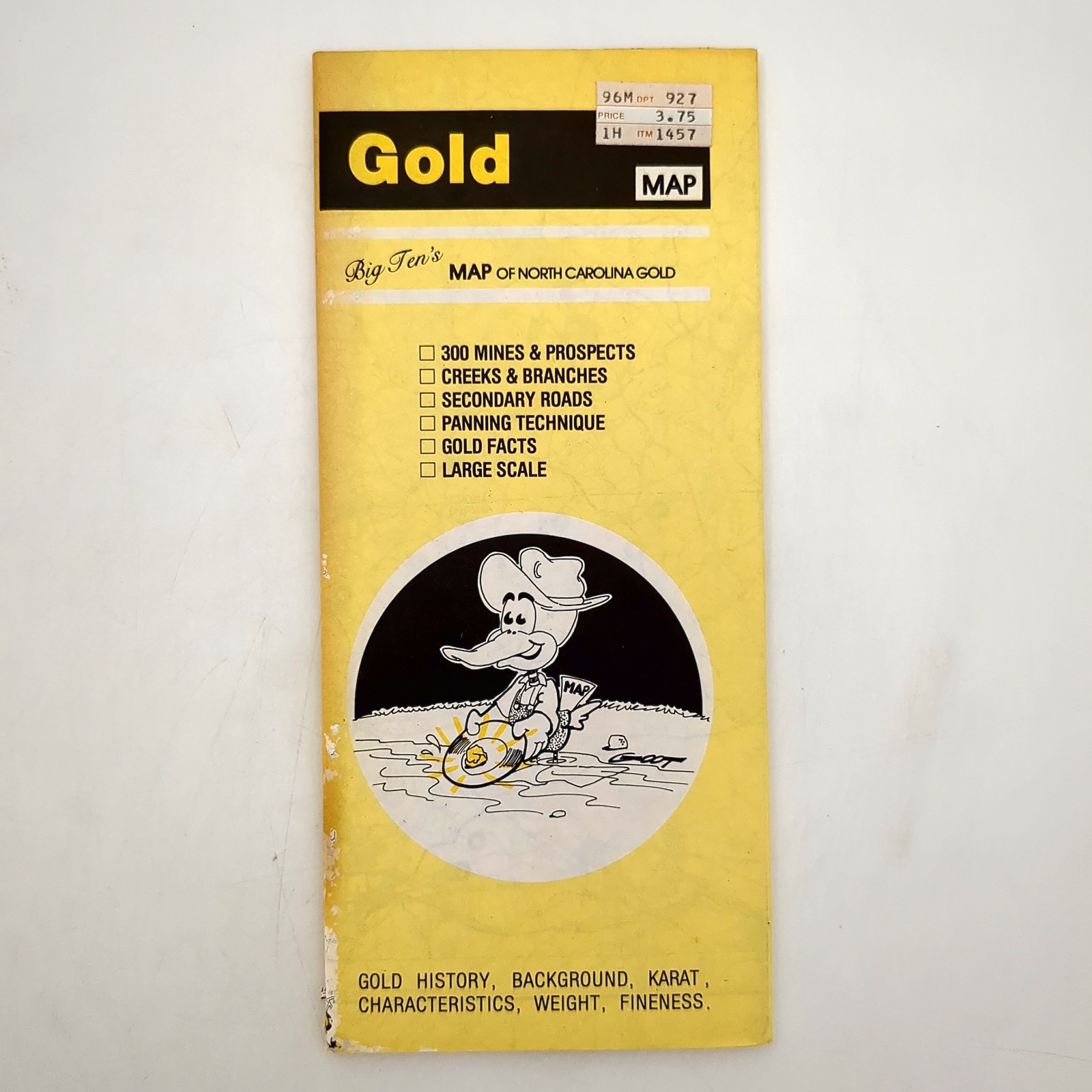 Big Ten's Map of North Carolina Gold Deposit Locations 300 Sites NC Gold Map Big Ten's Map of North Carolina Gold Deposit Locations 300 Sites NC Gold Map
