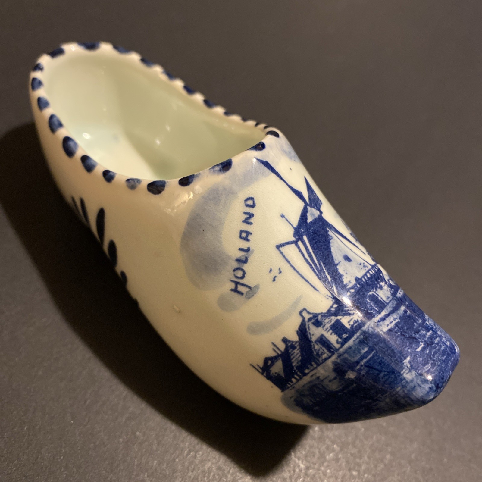 Delft Blue Blauw Dutch Clog Shoe Ceramic Holland Windmill (hand painted)