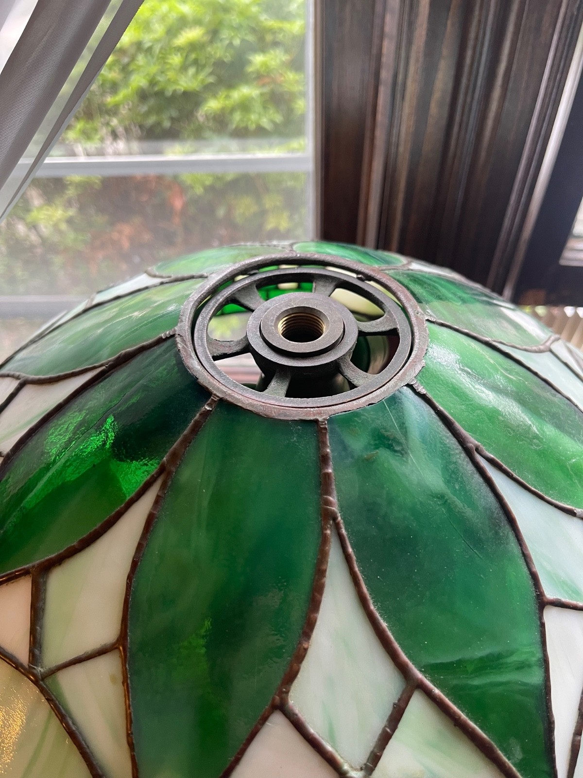antique leaded glass shade antique leaded glass shade