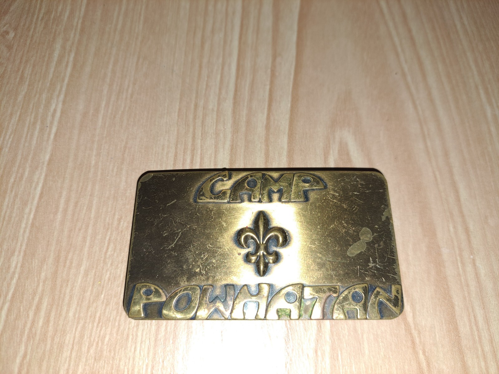 Vintage Boy Scouts Of America  Camp Powhatan Belt Buckle