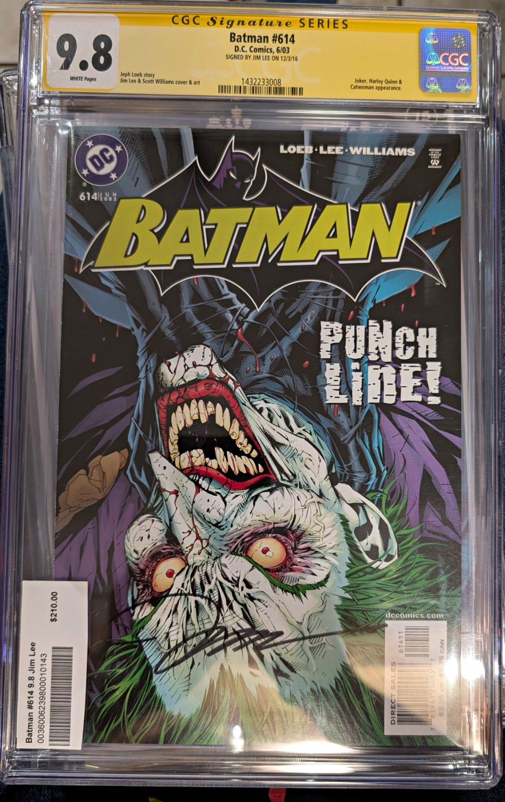 DC Comics Batman #614 (2003) CGC 9.8 Signature Series Jim Lee Signed Direct