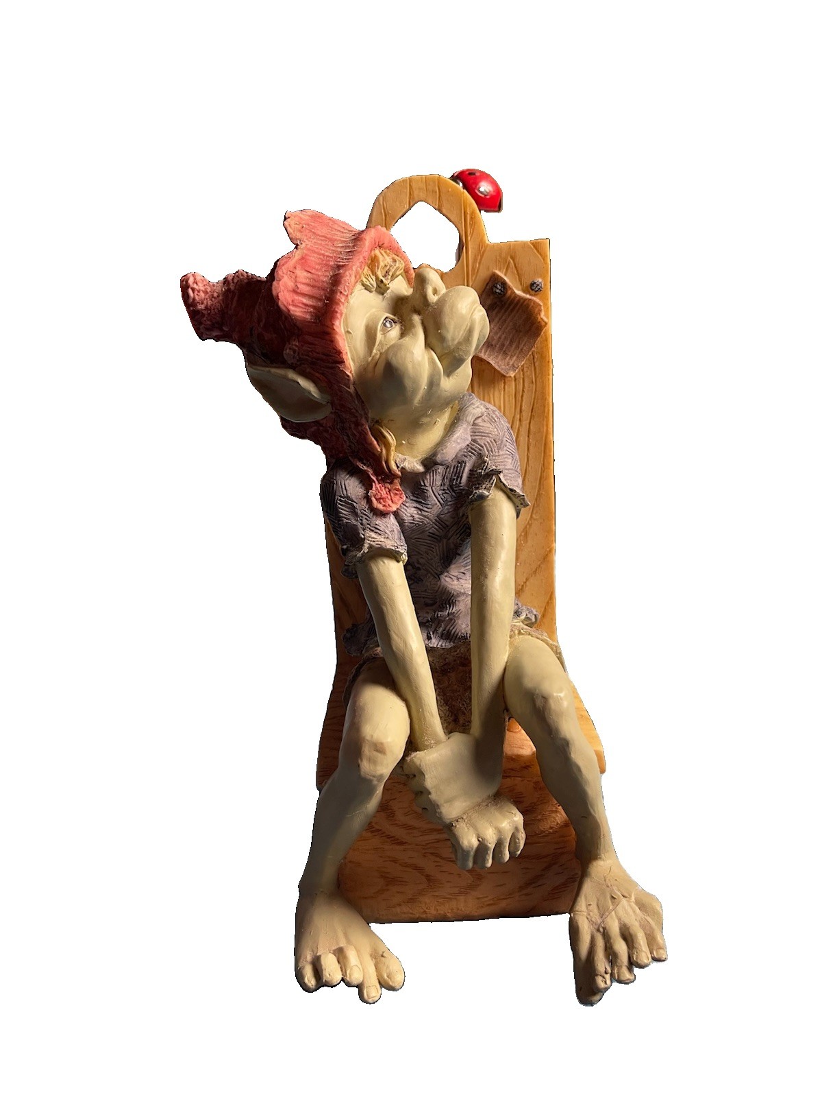 Laaf Efteling 14” Paper Towel Holder Gnome Figurine Statue 1998/Folk Art