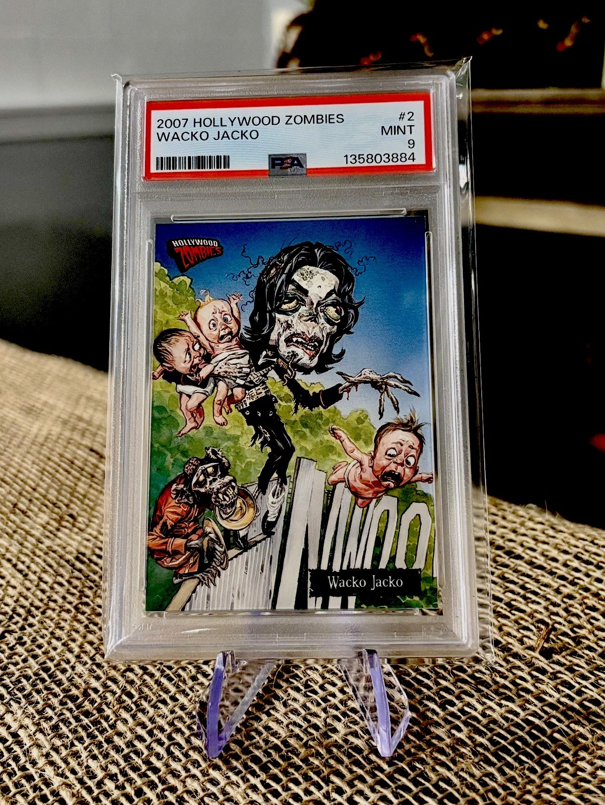 2007 Topps Hollywood Zombies Michael Jackson #2 PSA 9 MINT Wacko Jacko