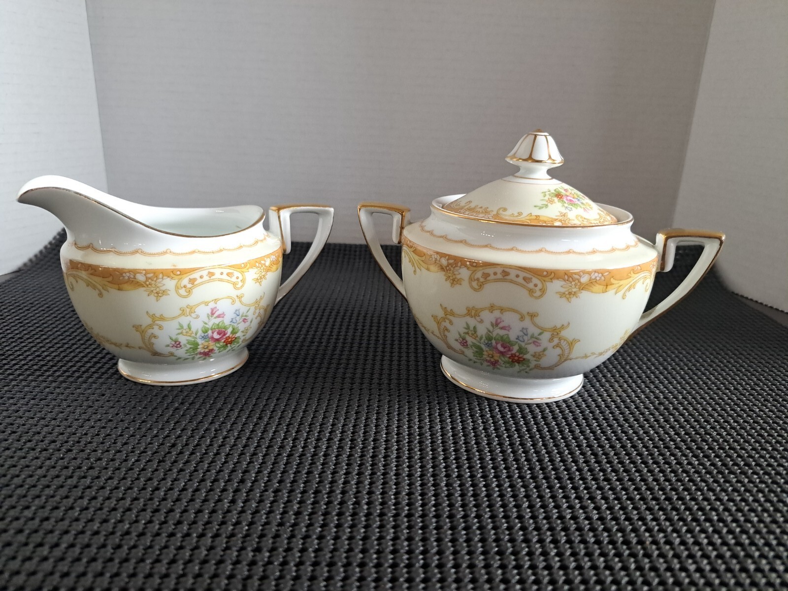 Vintage Antique Noritake N130 Sugar & Creamer Set