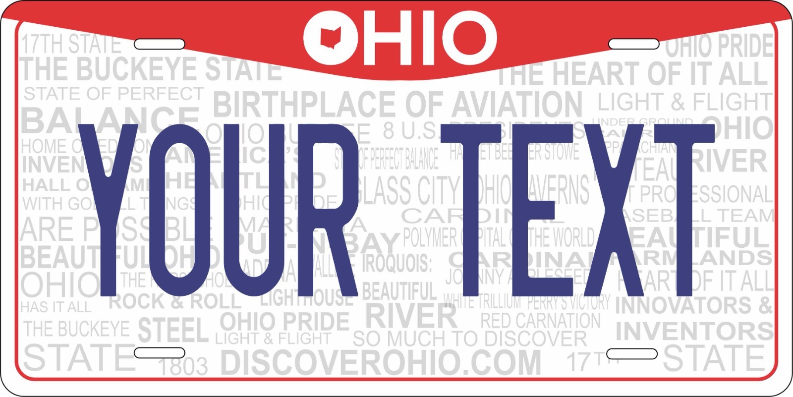 OHIO  2013 design - Personalized Novelty Plate Auto Bike Motorcycle