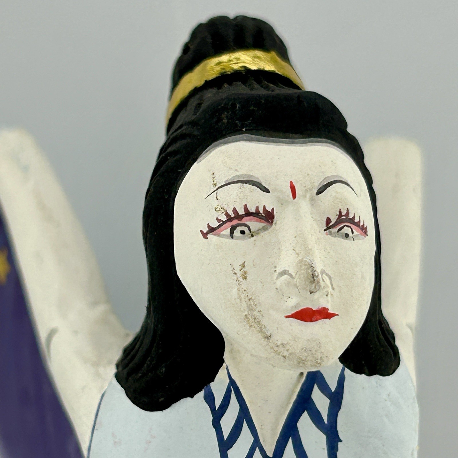 Balinese Winged Goddess Spirit Guardian Hand Carved Wood Ornament 5¾\