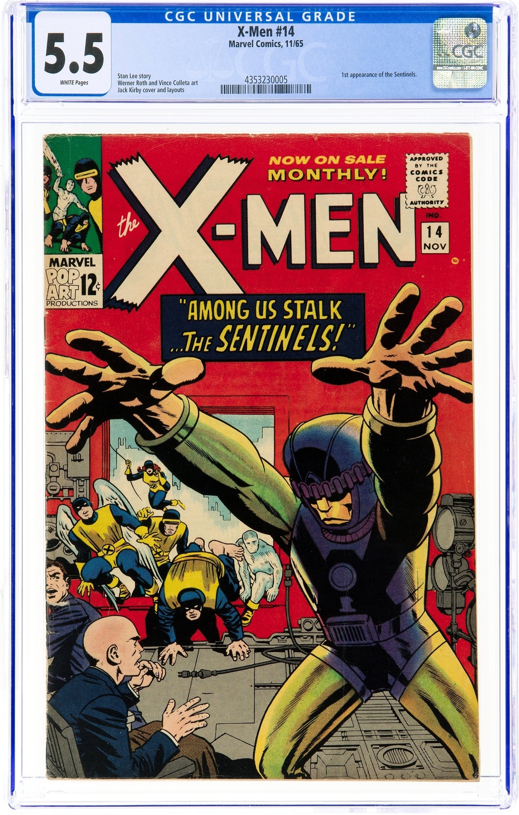 X-Men 14 CGC 5.5 WHITE PAGES X-Men 14 CGC 5.5 WHITE PAGES