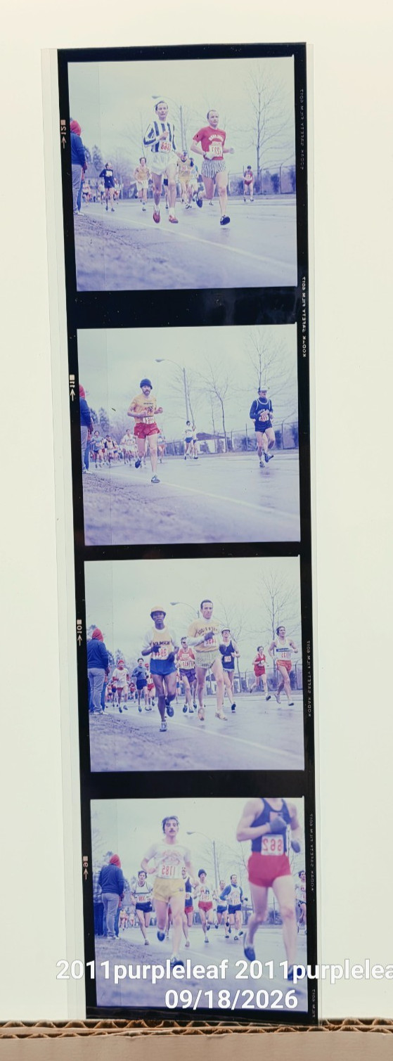 Vintage 1977 Boston Marathon Original 35mm Negatives Strip Running History 70s Vintage 1977 Boston Marathon Original 35mm Negatives Strip Running History 70s